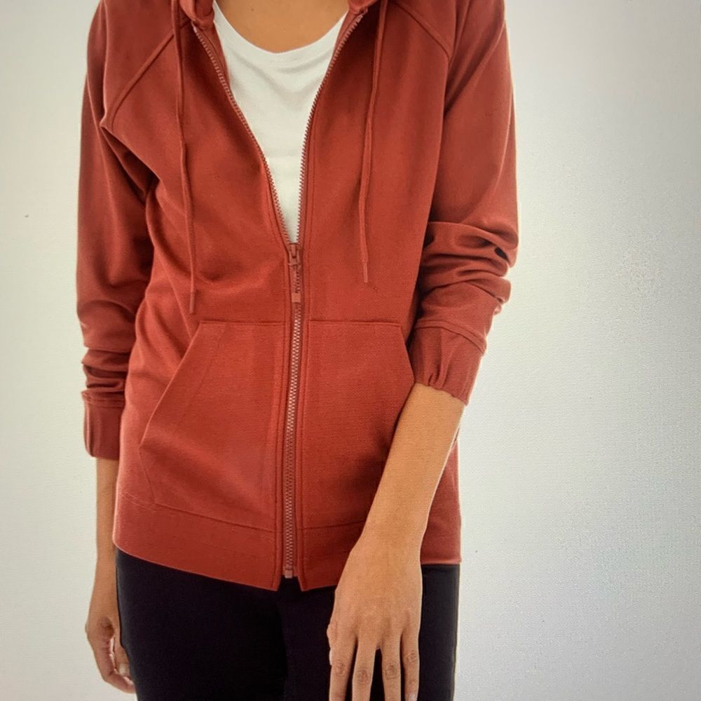 NWT JNY Hooded Zip-Front Jersey Jacket
